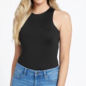 Guess Barbara Black Sleeveless Bodysuit Small
